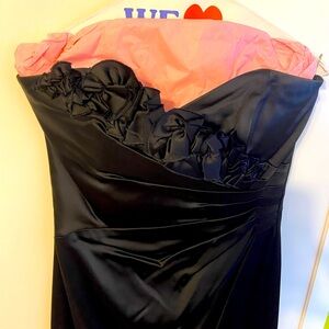 Black formal strapless dress